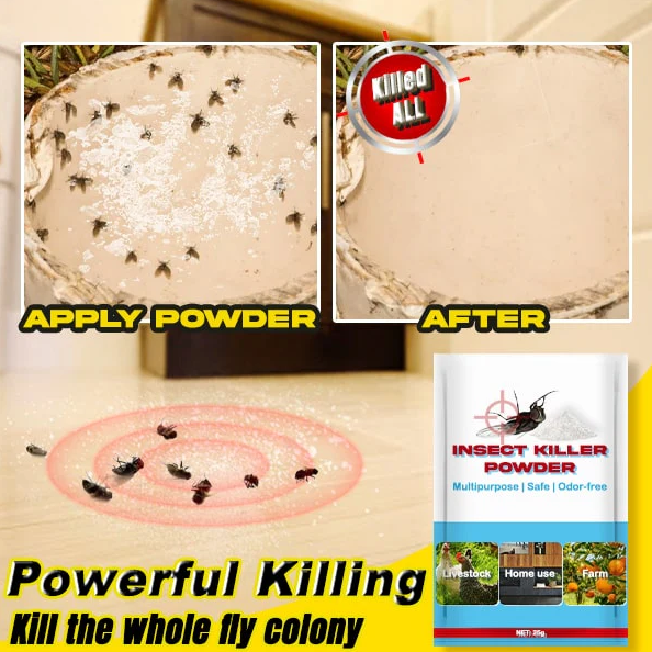 Poudre anti-insectes anti-mouches مسحوق مكافح الذباب و الحشرات